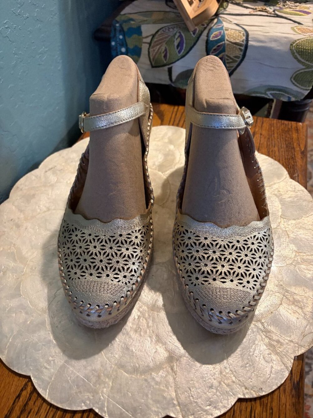 Pikolinos Vila Espadrilles Wedge Sandals- Size 40